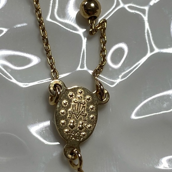 14k yellow gold rosary necklace - Picture 5 of 8